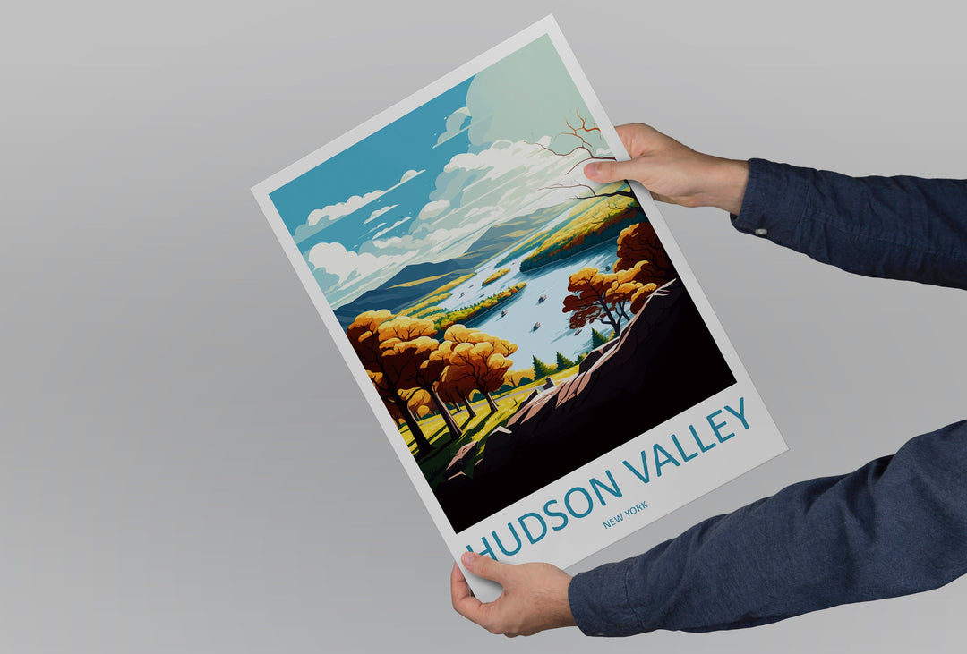 Hudson Valley Travel Print Wall Art Hudson Valley Wall Hanging Home Décor Hudson Valley Gift Art Lovers New York State Art Gift Lover Print