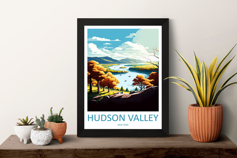 Hudson Valley Travel Print Wall Art Hudson Valley Wall Hanging Home Décor Hudson Valley Gift Art Lovers New York State Art Gift Lover Print