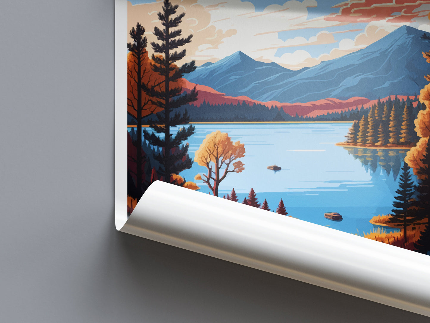Lake Placid Travel Print Wall Art Lake Placid Wall Hanging Home Décor Lake Placid Gift Art Lovers New York State Art Gift Lover Print