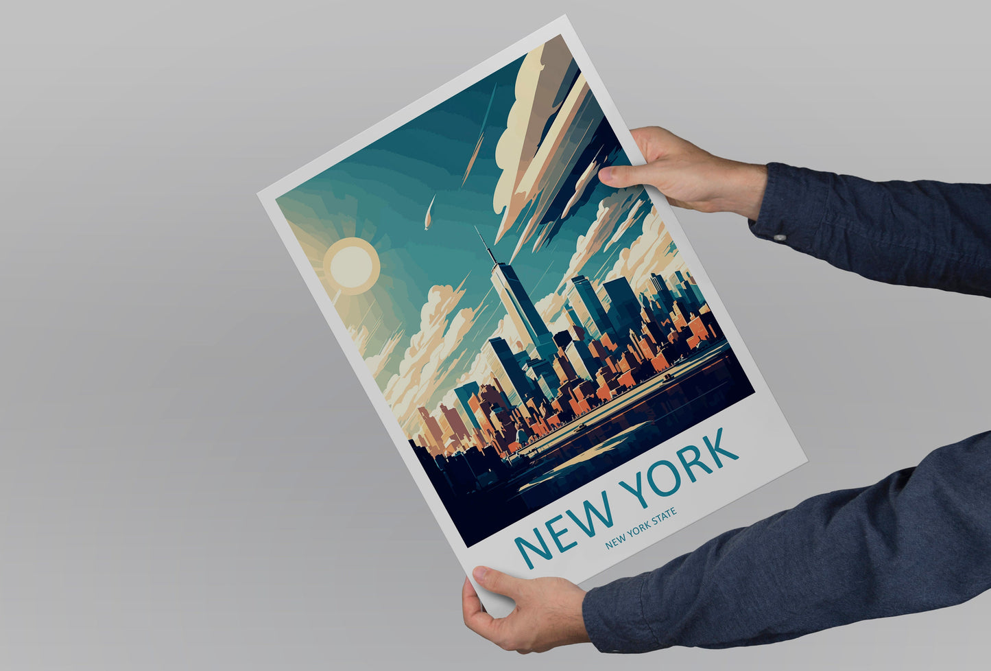 New York Travel Print Wall Art New York Wall Hanging Home Décor New York Gift Art Lovers New York State Art Gift Lover Print