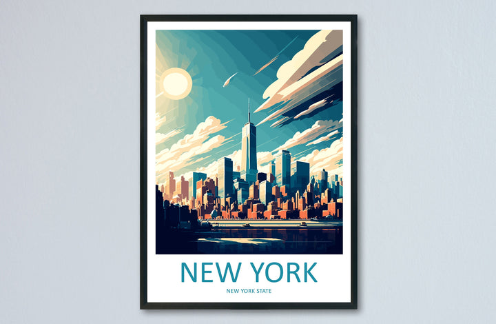 New York Travel Print Wall Art New York Wall Hanging Home Décor New York Gift Art Lovers New York State Art Gift Lover Print