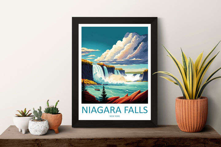 Niagara Falls Travel Print Wall Art Niagara Falls Wall Hanging Home Décor Niagara Falls Gift Art Lovers New York State Art Gift Lover Print
