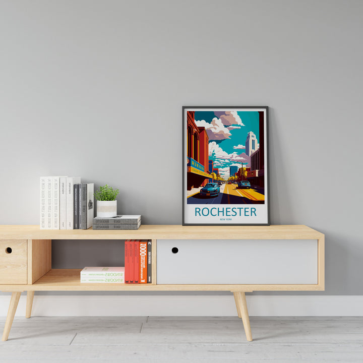 Rochester Travel Print Wall Art Rochester Wall Hanging Home Décor Rochester Gift Art Lovers New York State Art Gift Lover Print