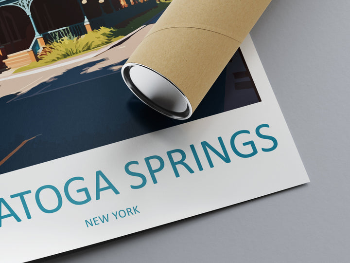 Saratoga Springs Travel Print Wall Art Saratoga Springs Wall Hanging Home Décor Saratoga Springs Gift Art Lovers New York State Art Gift