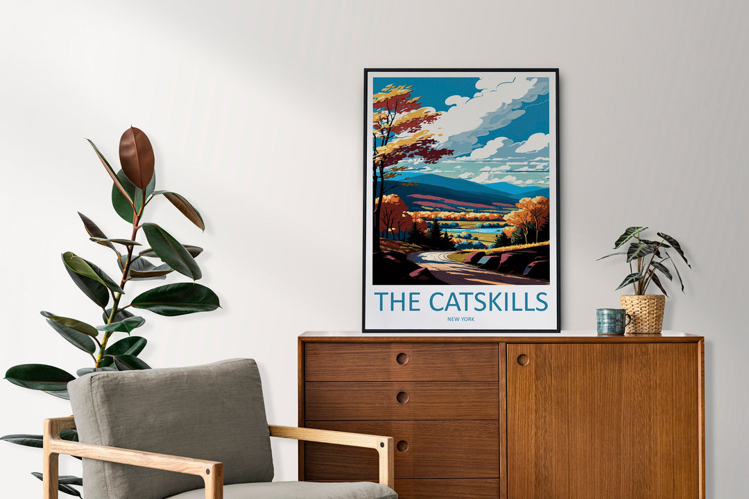 The Catskills Travel Print Wall Art The Catskills Wall Hanging Home Décor The Catskills Gift Art Lovers New York State Art Gift Lover Print