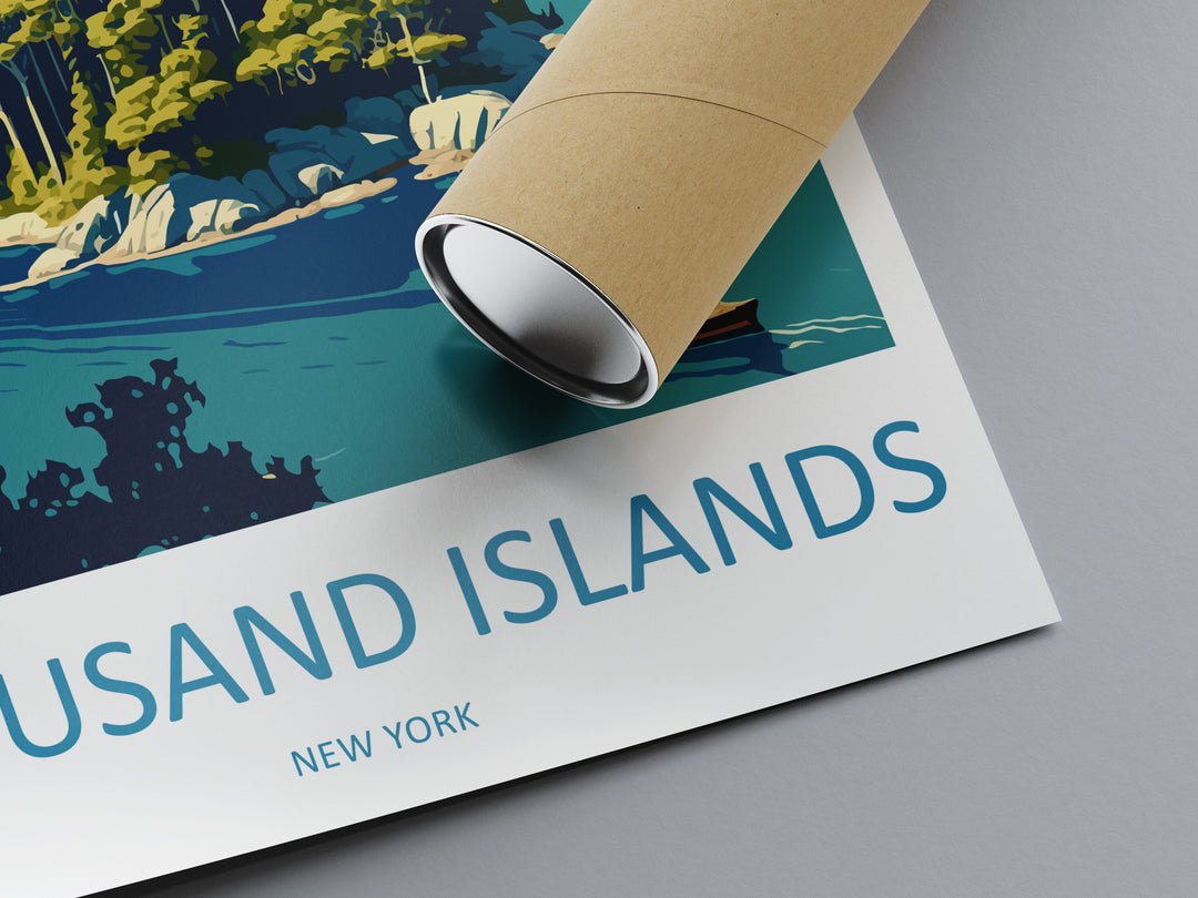 Thousand Islands Travel Print Wall Art Thousand Islands Wall Hanging Home Décor Thousand Islands Gift Art Lovers New York State Art Gift