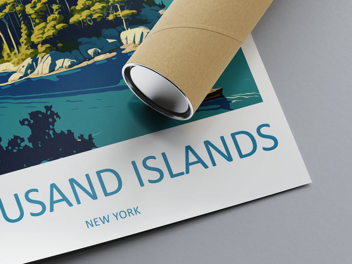 Thousand Islands Travel Print Wall Art Thousand Islands Wall Hanging Home Décor Thousand Islands Gift Art Lovers New York State Art Gift