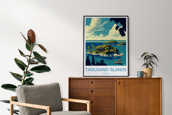 Thousand Islands Travel Print Wall Art Thousand Islands Wall Hanging Home Décor Thousand Islands Gift Art Lovers New York State Art Gift