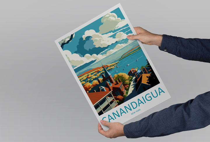 Canandaigua Travel Print Wall Art Canandaigua Wall Hanging Home Décor Canandaigua Gift Art Lovers New York State Art Gift Lover Print