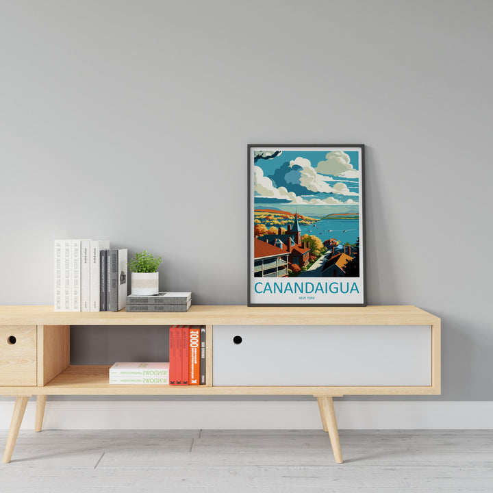 Canandaigua Travel Print Wall Art Canandaigua Wall Hanging Home Décor Canandaigua Gift Art Lovers New York State Art Gift Lover Print