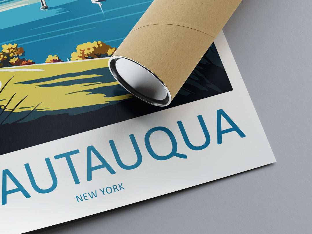 Chautauqua Lake Travel Print Wall Art Chautauqua Lake Wall Hanging Home Décor Chautauqua Lake Gift Art Lovers New York State Art Gift Lover