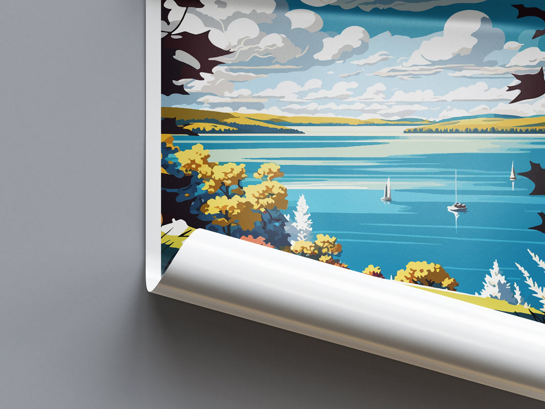 Chautauqua Lake Travel Print Wall Art Chautauqua Lake Wall Hanging Home Décor Chautauqua Lake Gift Art Lovers New York State Art Gift Lover