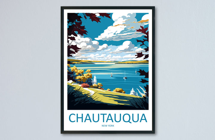 Chautauqua Lake Travel Print Wall Art Chautauqua Lake Wall Hanging Home Décor Chautauqua Lake Gift Art Lovers New York State Art Gift Lover