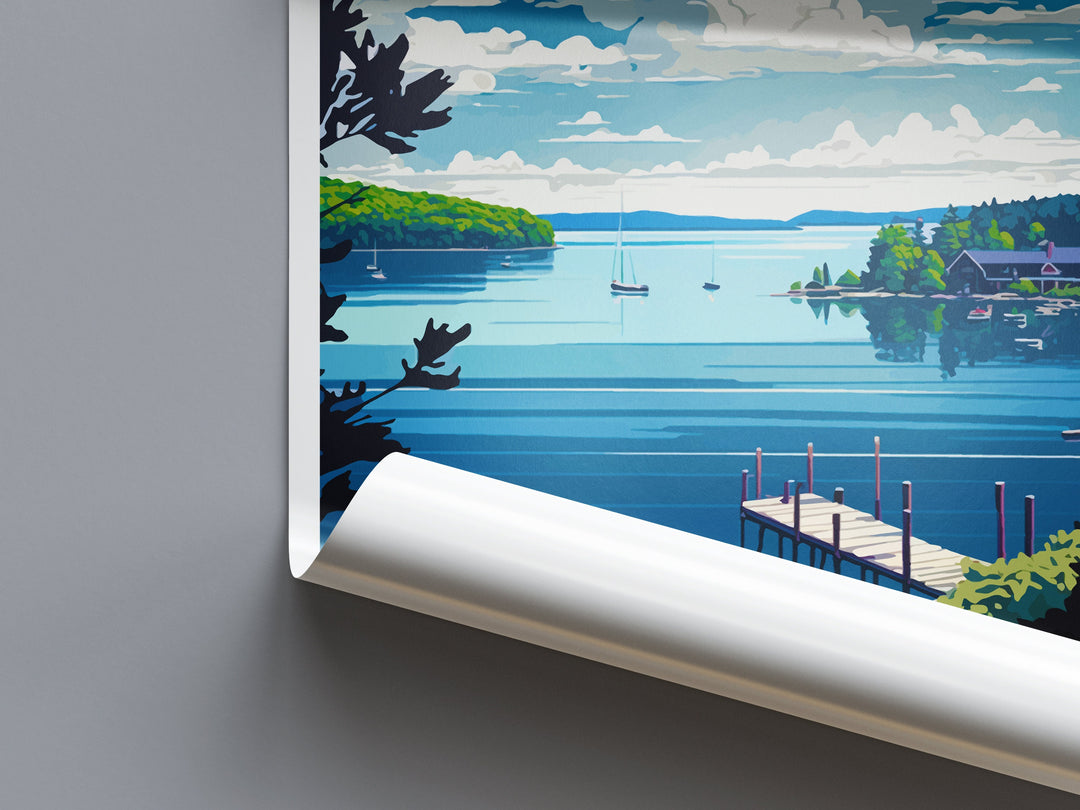 Chautauqua Lake Travel Print Wall Art Chautauqua Lake Wall Hanging Home Décor Chautauqua Lake Gift Art Lovers New York State Art Gift Lover