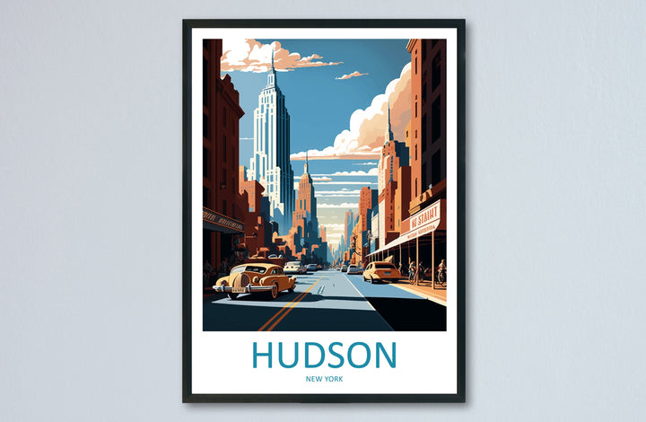 Hudson Travel Print Wall Art Hudson Wall Hanging Home Décor Hudson Gift Art Lovers New York State Art Gift Lover Print