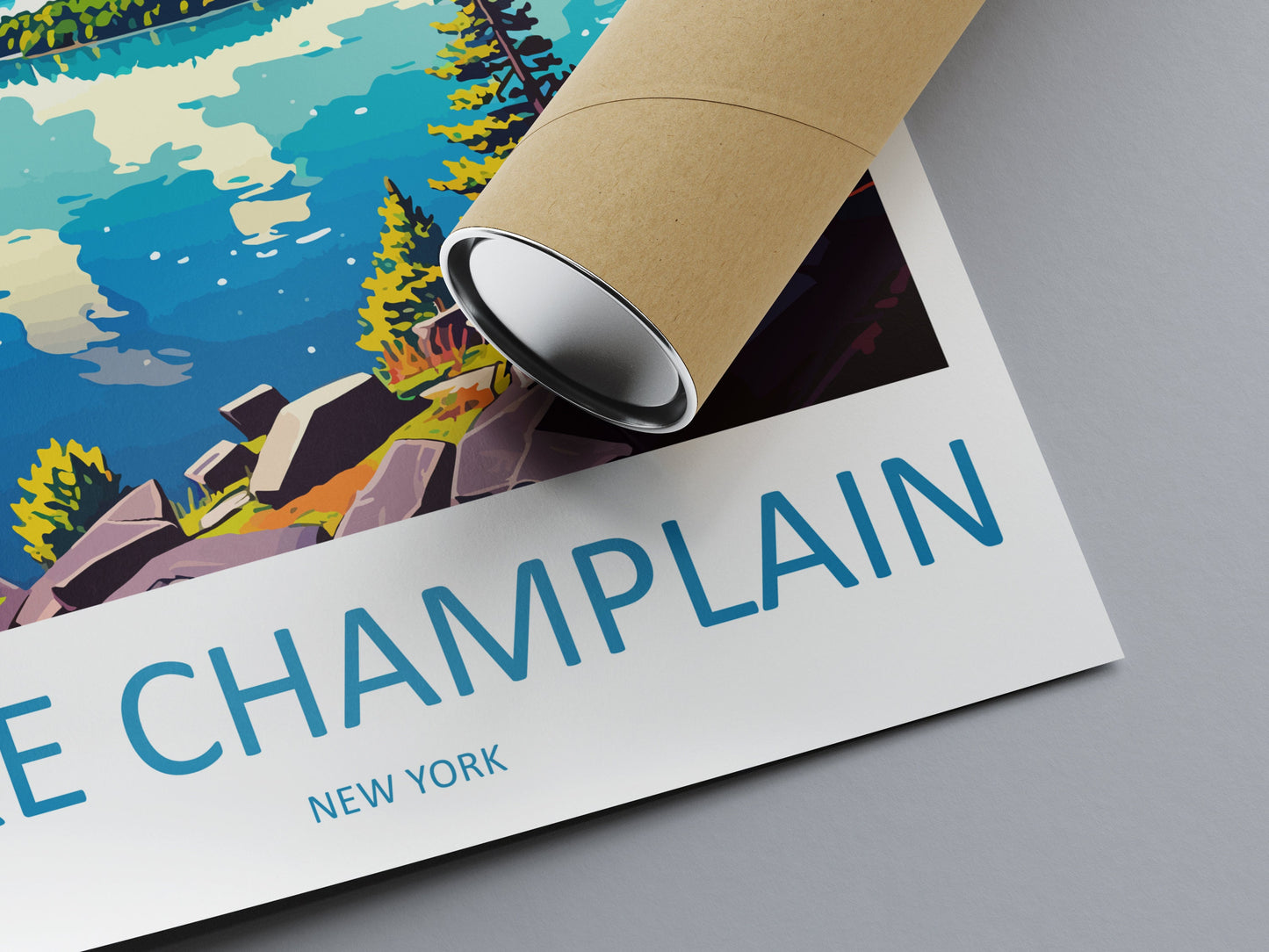 Lake Champlain Travel Print Wall Art Lake Champlain Wall Hanging Home Décor Lake Champlain Gift Art Lovers New York State Art Gift Lover