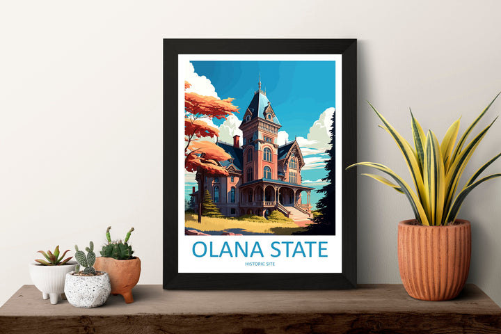 Olana State Historical Site Travel Print Wall Art Olana State Wall Hanging Home Décor Olana State Gift Art Lovers New York State Art Gift