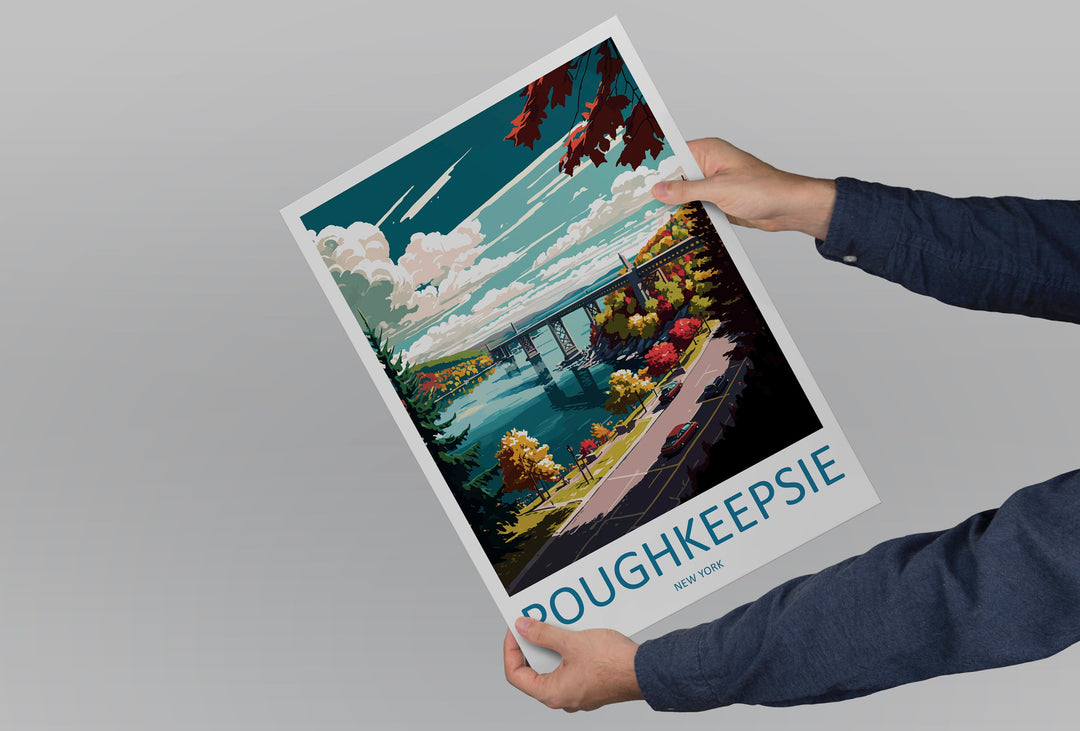 Poughkeepsie Travel Print Wall Art Poughkeepsie Wall Hanging Home Décor Poughkeepsie Gift Art Lovers New York State Art Gift Lover Poster