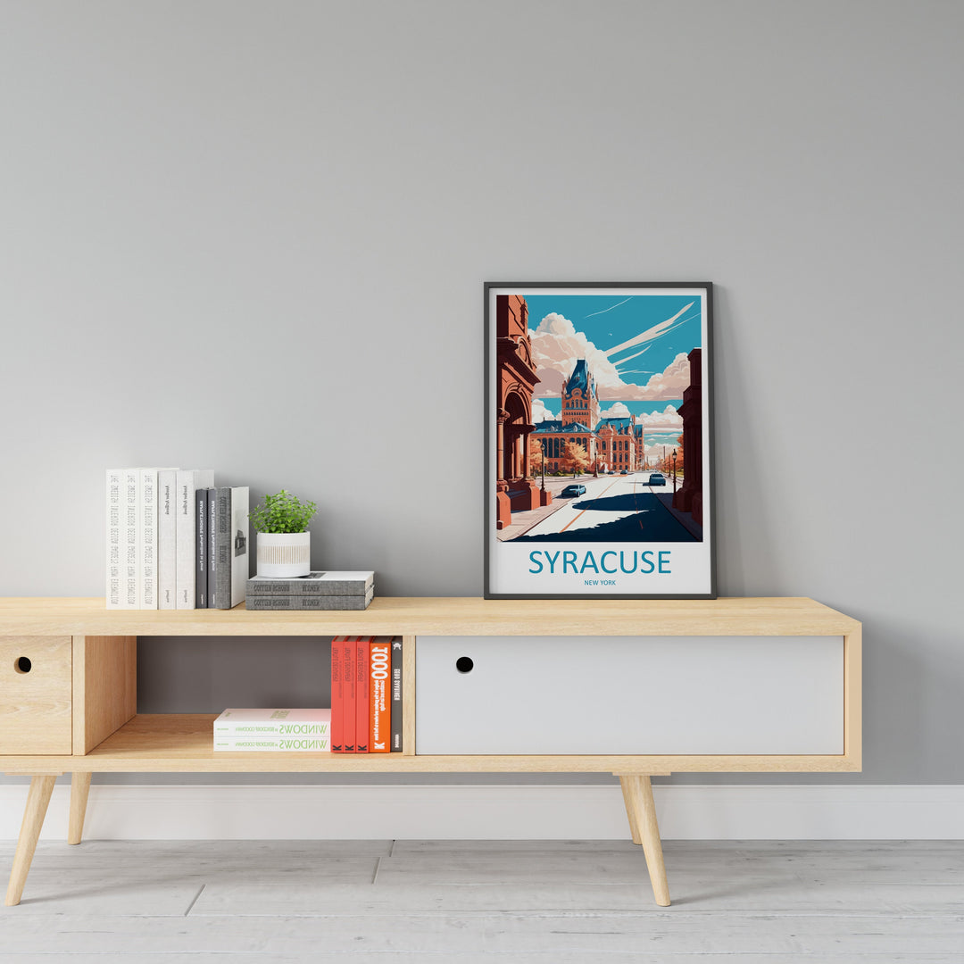 Syracuse Travel Print Wall Art Syracuse Wall Hanging Home Décor Syracuse Gift Art Lovers New York State Art Gift Lover Poster