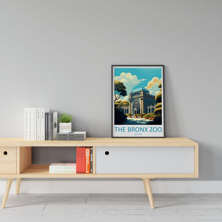 The Bronx Zoo Travel Print Wall Art The Bronx Zoo Wall Hanging Home Décor The Bronx Zoo Gift Art Lovers New York State Art Gift Lover Poster