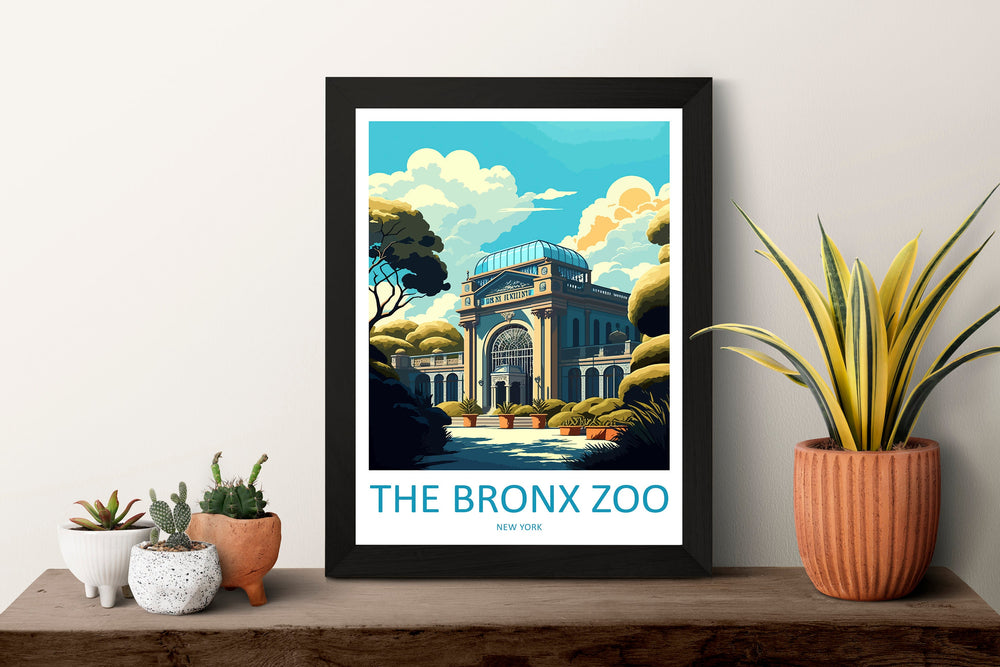 The Bronx Zoo Travel Print Wall Art The Bronx Zoo Wall Hanging Home Décor The Bronx Zoo Gift Art Lovers New York State Art Gift Lover Poster