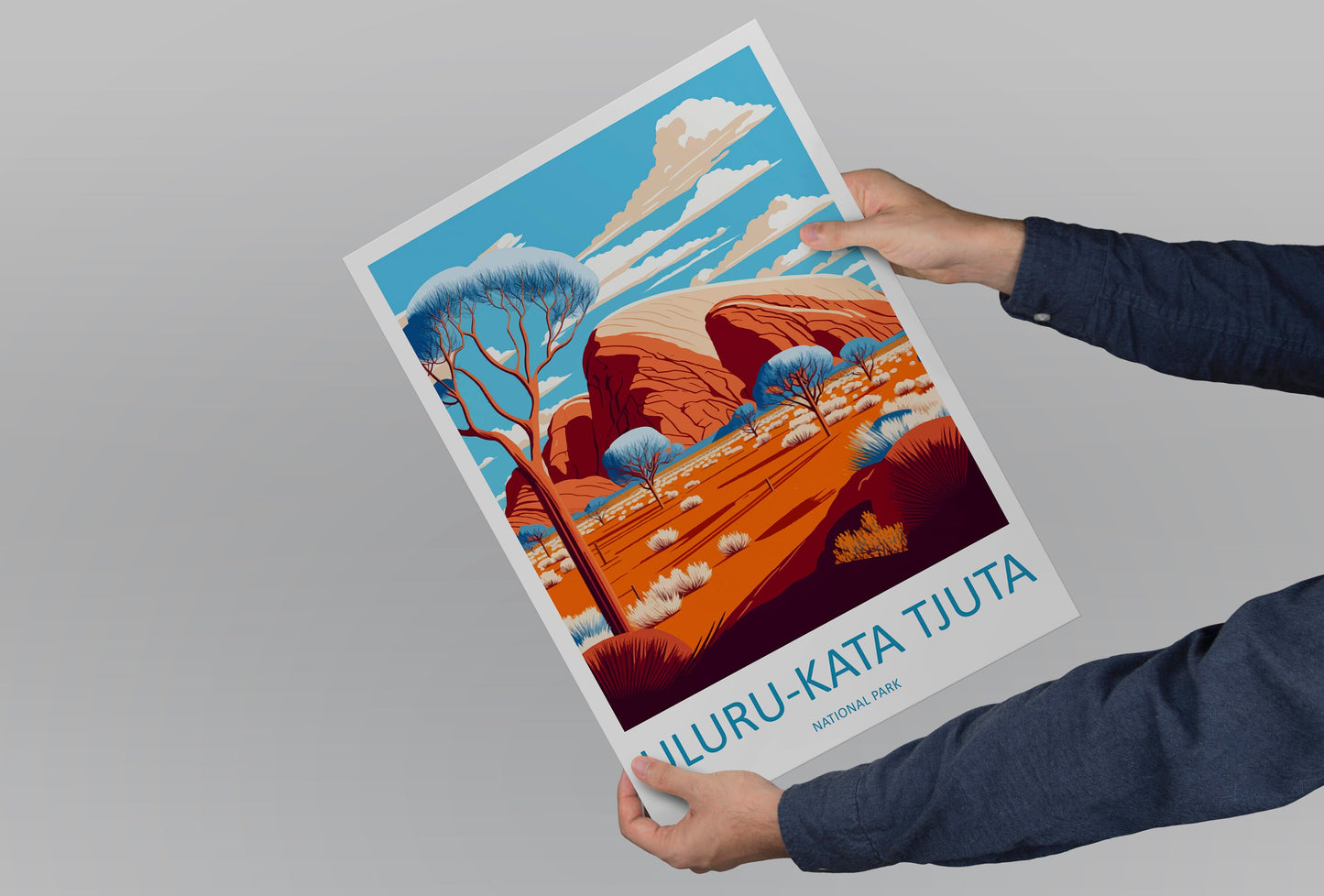 Uluṟu-Kata Tjuṯa National Park Travel Print Wall Art Uluṟu-Kata Tjuṯa Wall Hanging Home Décor Uluṟu-Kata Tjuṯa Gift Art Lovers Wall Art