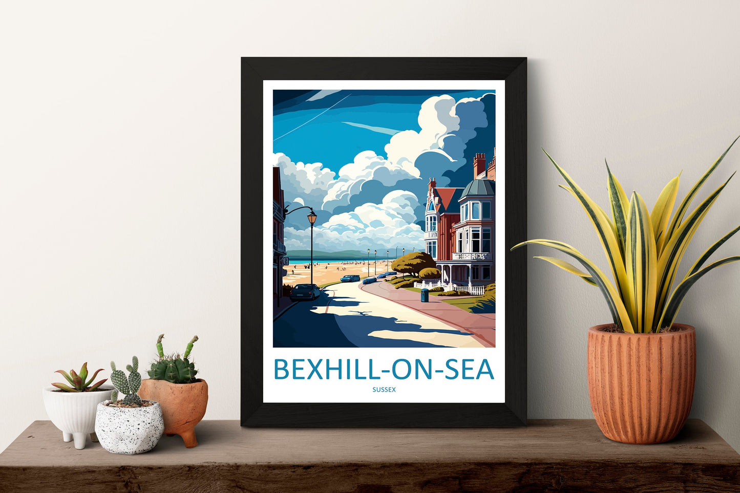 Bexhill-On-Sea Travel Print Wall Art Bexhill-On-Sea Wall Hanging Home Décor Bexhill-On-Sea Gift Art Lovers England Art Lover Gift Print
