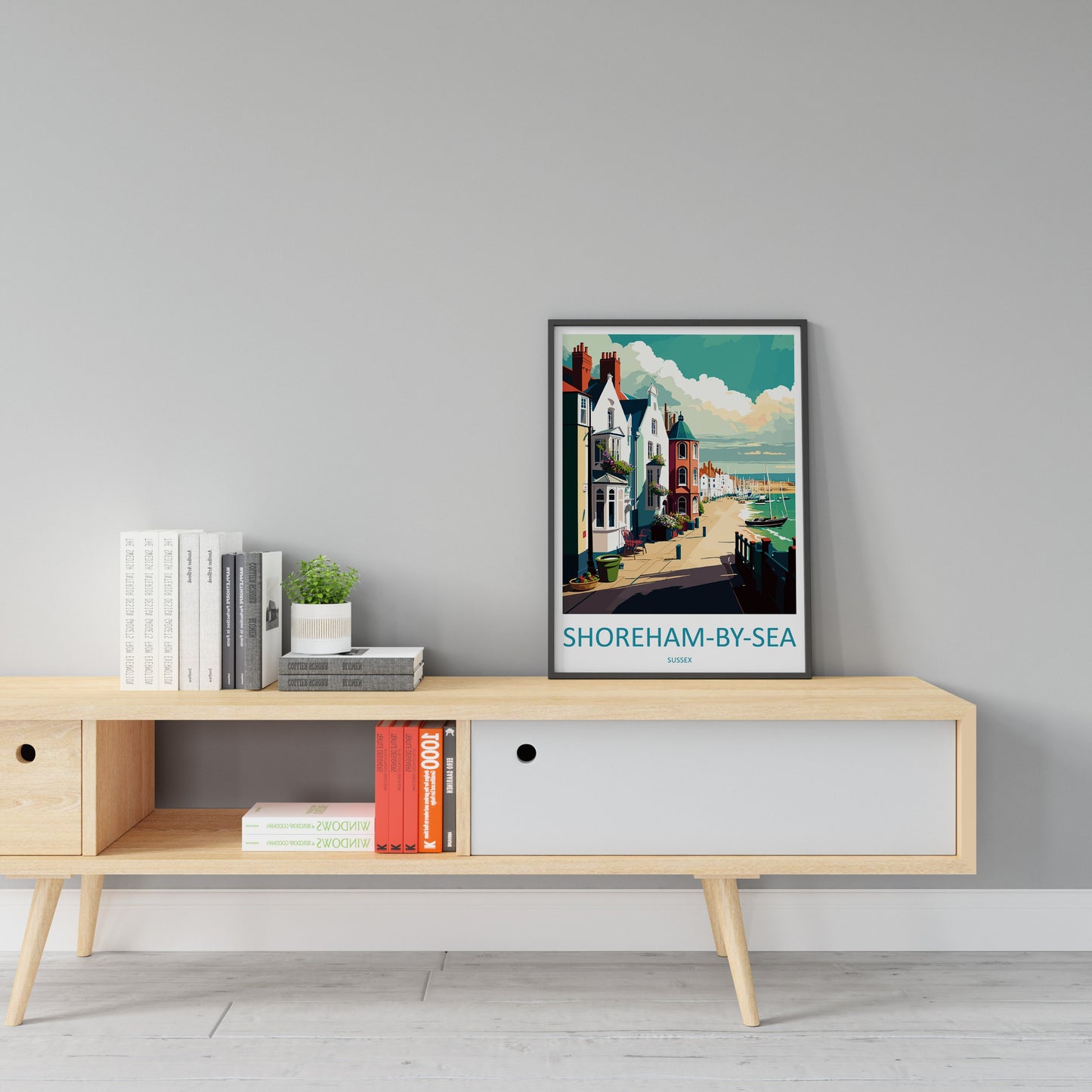 Shoreham-On-Sea Travel Print Wall Art Shoreham-On-Sea Wall Hanging Home Décor Shoreham-On-Sea Gift Art Lovers England Art Lover Gift Print