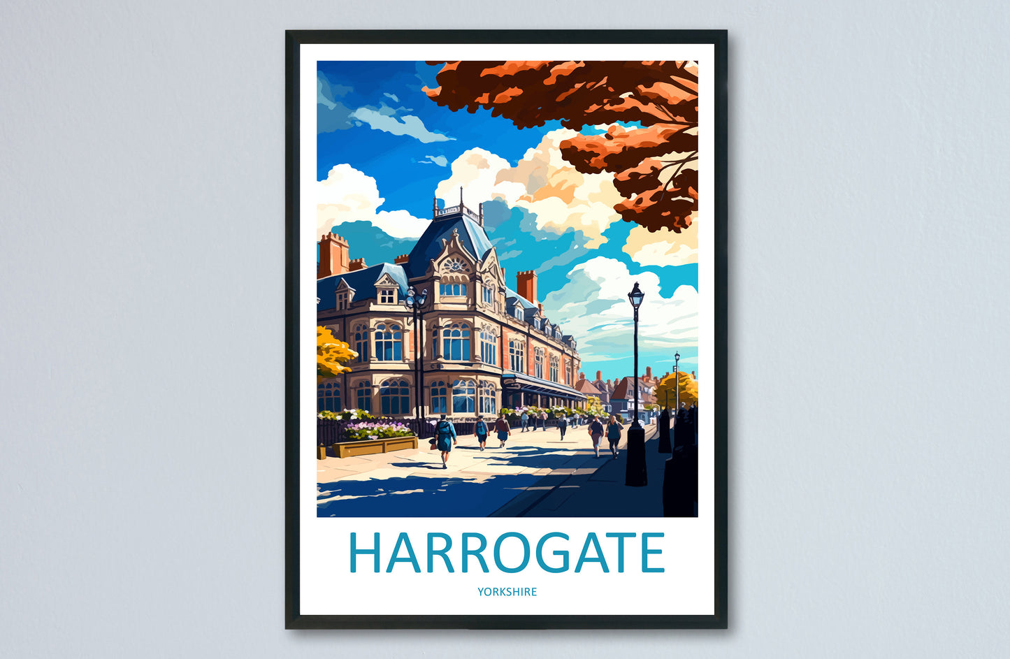 Harrogate Travel Print Wall Art Harrogate Wall Hanging Home Décor Harrogate Gift Art Lovers England Art Lover Gift Print