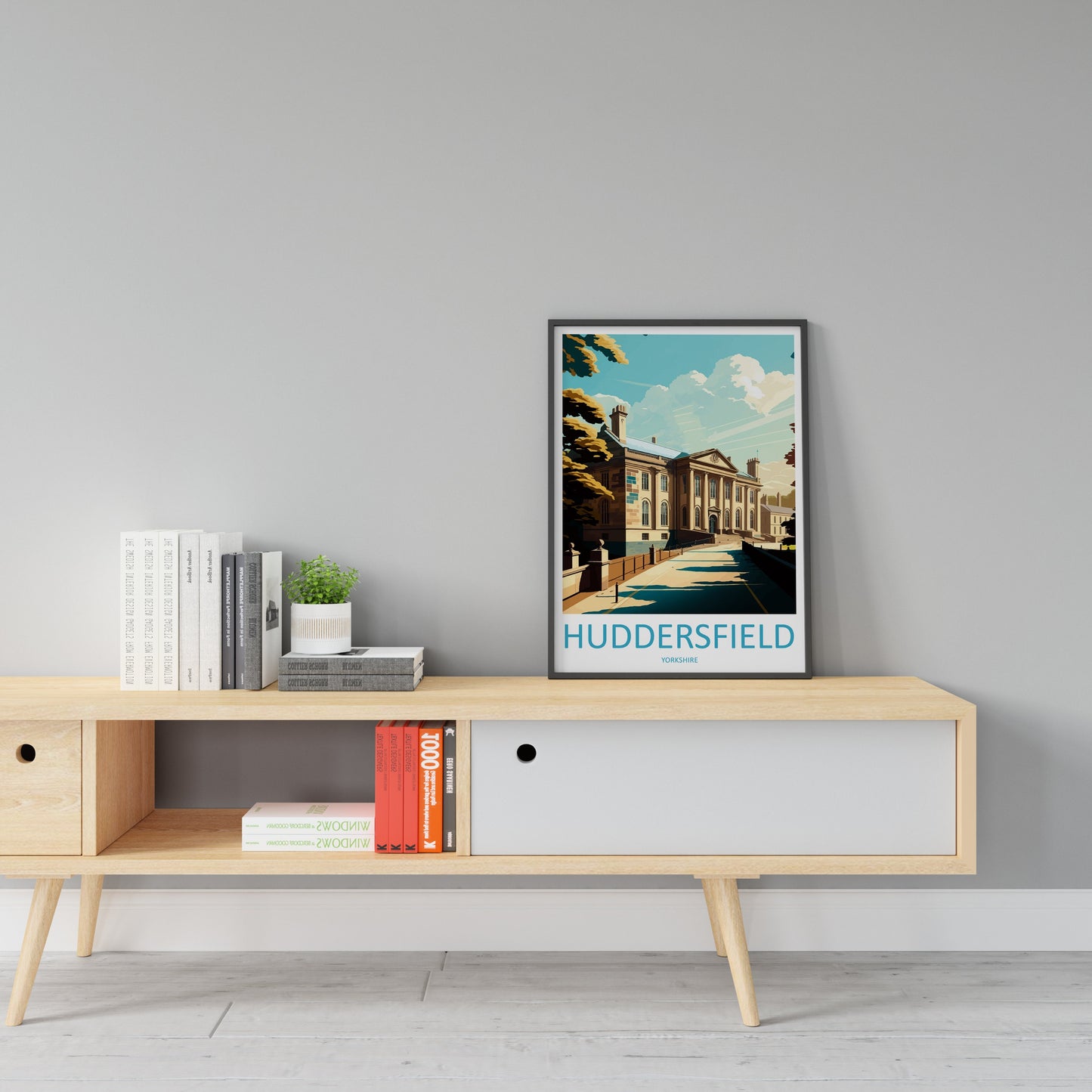 Huddersfield Travel Print Wall Art Huddersfield Wall Hanging Home Décor Huddersfield Gift Art Lovers England Art Lover Gift Print