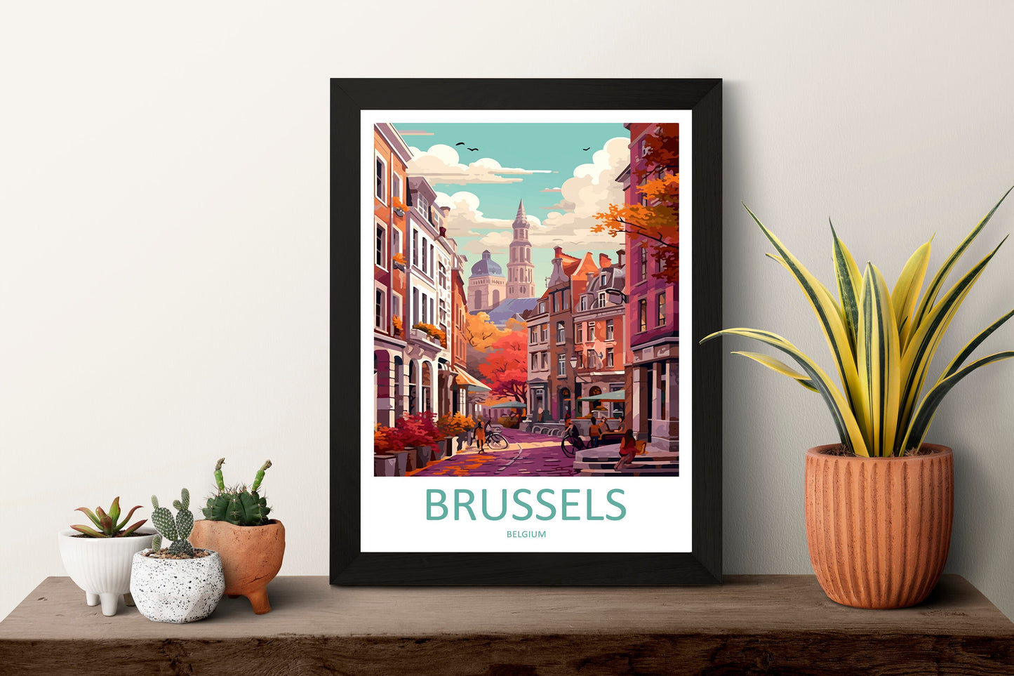 Brussels Travel Print Wall Art Brussels Wall Hanging Home Décor Brussels Gift Art Lovers Belgium Art Lover Gift Brussels Wall Décor
