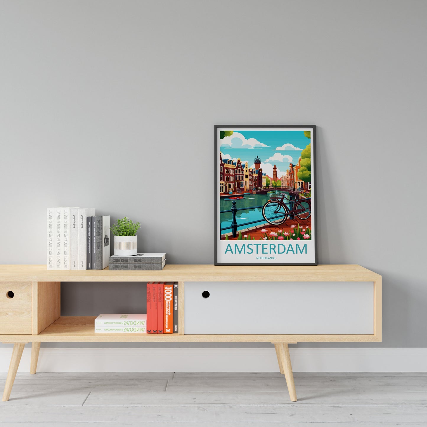 Amsterdam Travel Print Wall Art Amsterdam Wall Hanging Home Décor Amsterdam Gift Art Lovers Netherlands Art Lover Gift Amsterdam Decor
