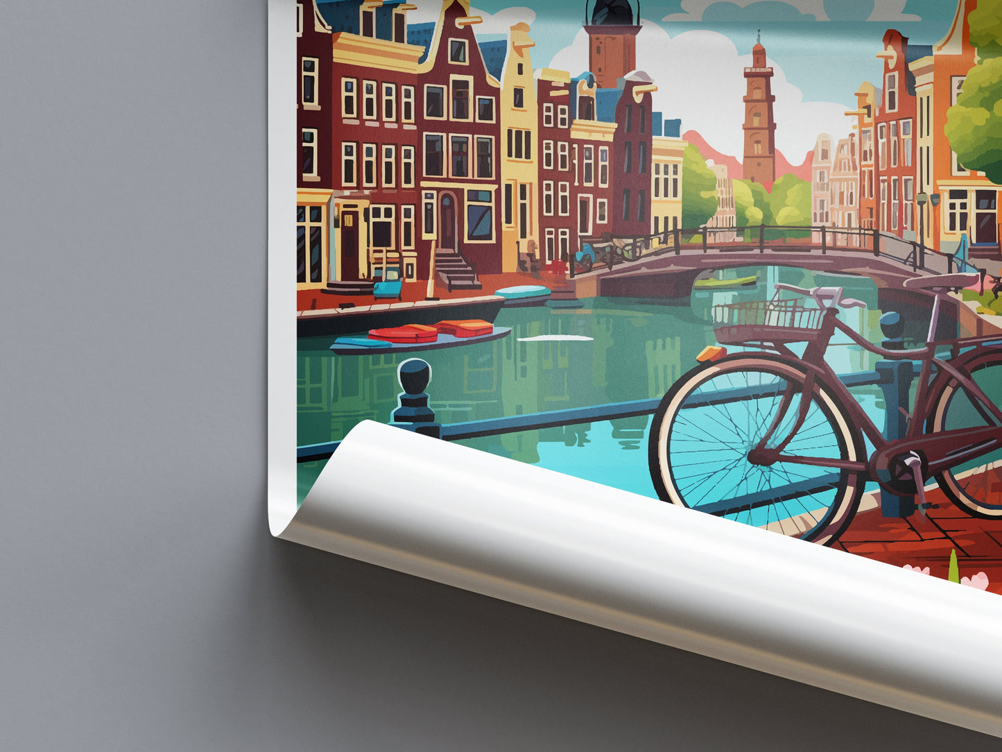 Amsterdam Travel Print Wall Art Amsterdam Wall Hanging Home Décor Amsterdam Gift Art Lovers Netherlands Art Lover Gift Amsterdam Decor