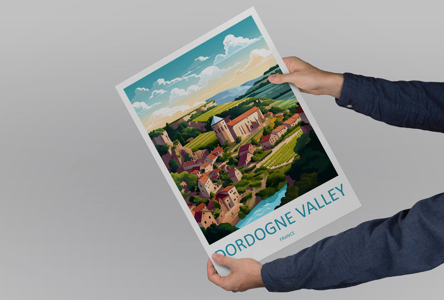 Dordogne Travel Print Wall Art Dordogne Wall Hanging Home Decoration Dordogne Gift Art Lovers Wall Art Print Art Dordogne Wall Hanging Art