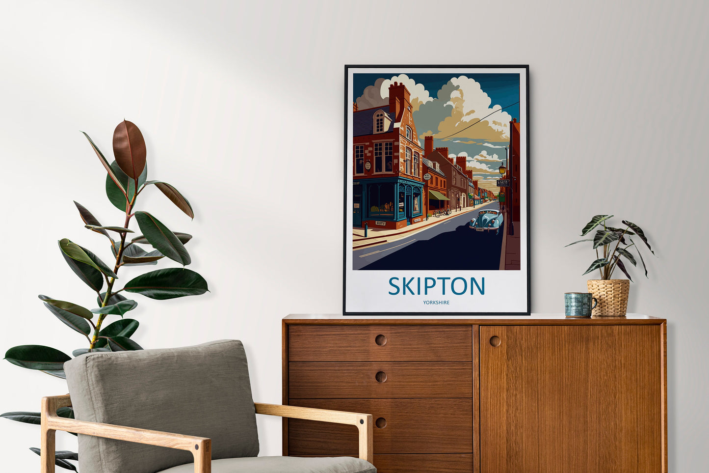 Skipton Travel Print Wall Art Skipton Wall Hanging Home Décor Skipton Gift Art Lovers England Art Lover Gift Print Artwork Yorkshire Art