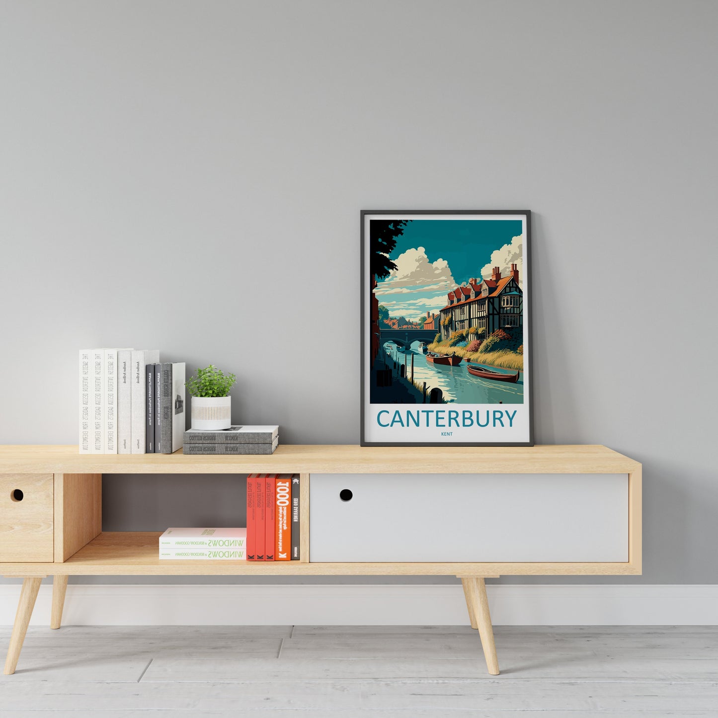 Canterbury Travel Print Wall Art Canterbury Wall Hanging Home Décor Canterbury Gift Art Lovers England Art Lover Gift Print Artwork Kent Art