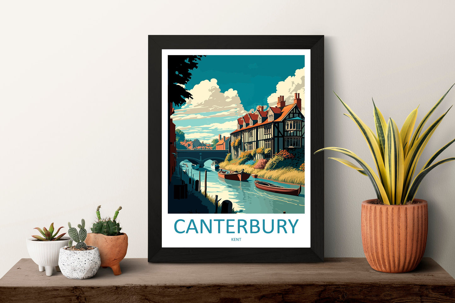 Canterbury Travel Print Wall Art Canterbury Wall Hanging Home Décor Canterbury Gift Art Lovers England Art Lover Gift Print Artwork Kent Art