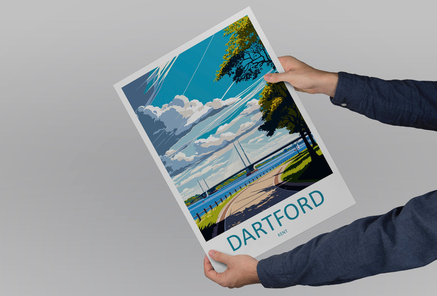 Dartford Travel Print Wall Art Dartford Wall Hanging Home Décor Dartford Gift Art Lovers England Art Lover Gift Print Artwork Kent Art