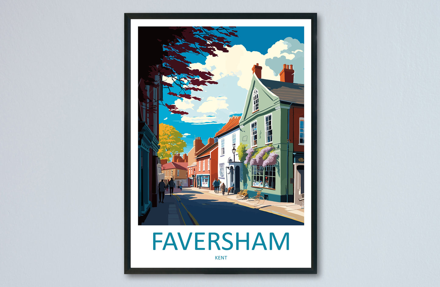 Faversham Travel Print Wall Art Faversham Wall Hanging Home Décor Faversham Gift Art Lovers England Art Lover Gift Print Artwork Kent Art