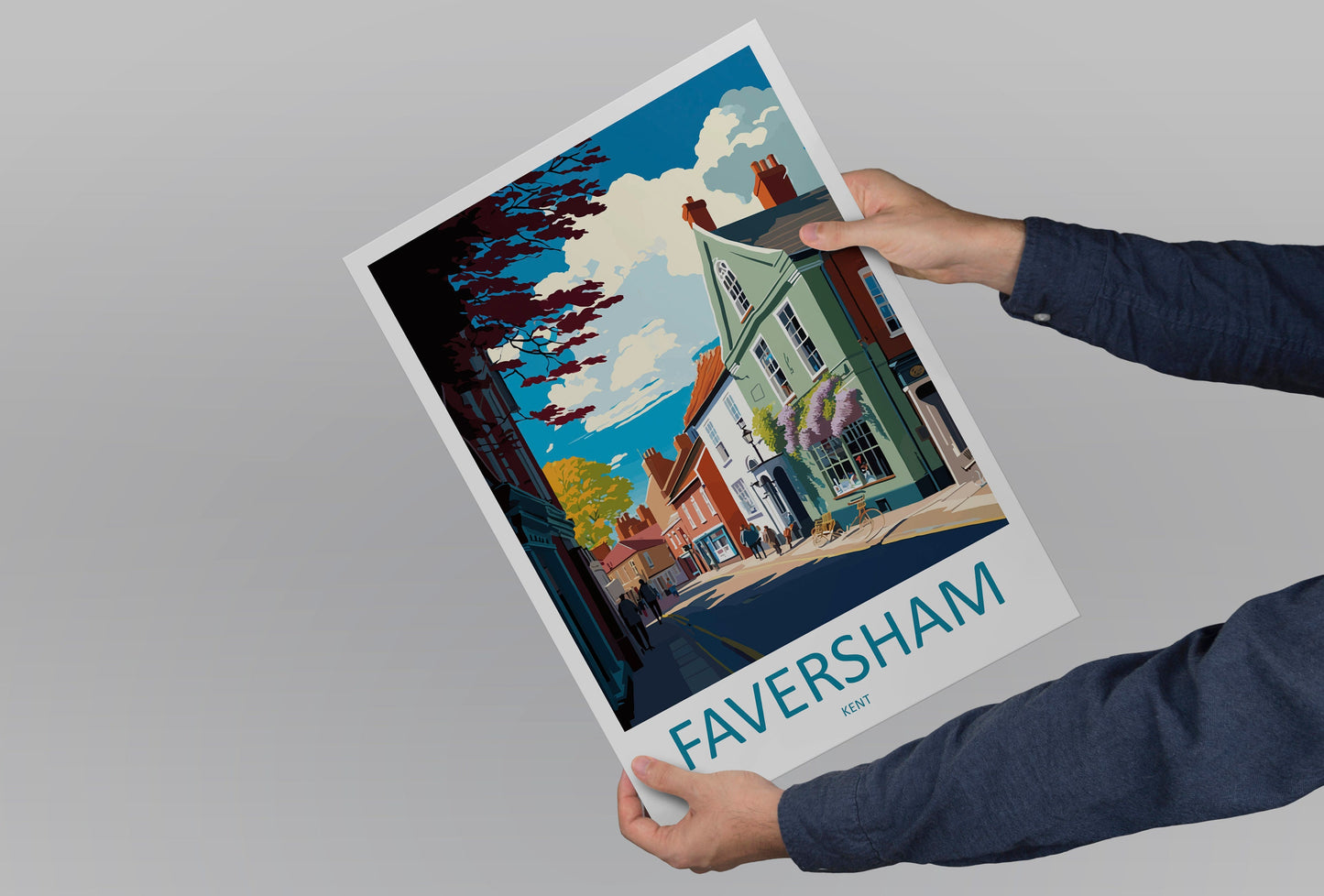Faversham Travel Print Wall Art Faversham Wall Hanging Home Décor Faversham Gift Art Lovers England Art Lover Gift Print Artwork Kent Art