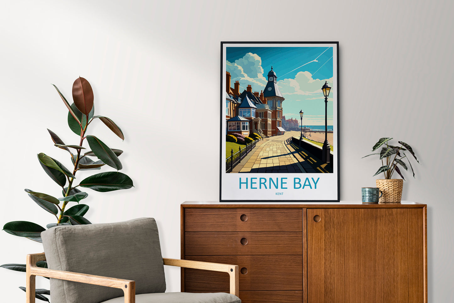 herne Bay Travel Print Wall Art herne Bay Wall Hanging Home Décor herne Bay Gift Art Lovers England Art Lover Gift Print Artwork Kent Art