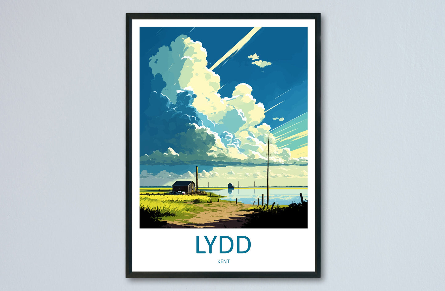 Lydd Travel Print Wall Art Lydd Wall Hanging Home Décor Lydd Gift Art Lovers England Art Lover Gift Print Artwork Kent Art