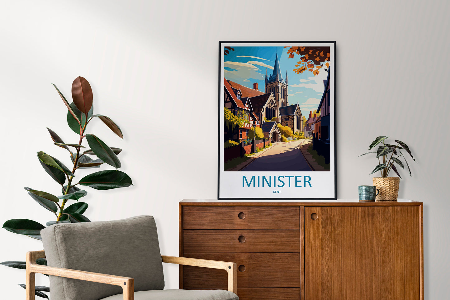 Minister Travel Print Wall Art Minister Wall Hanging Home Décor Minister Gift Art Lovers England Art Lover Gift Print Artwork Kent Art