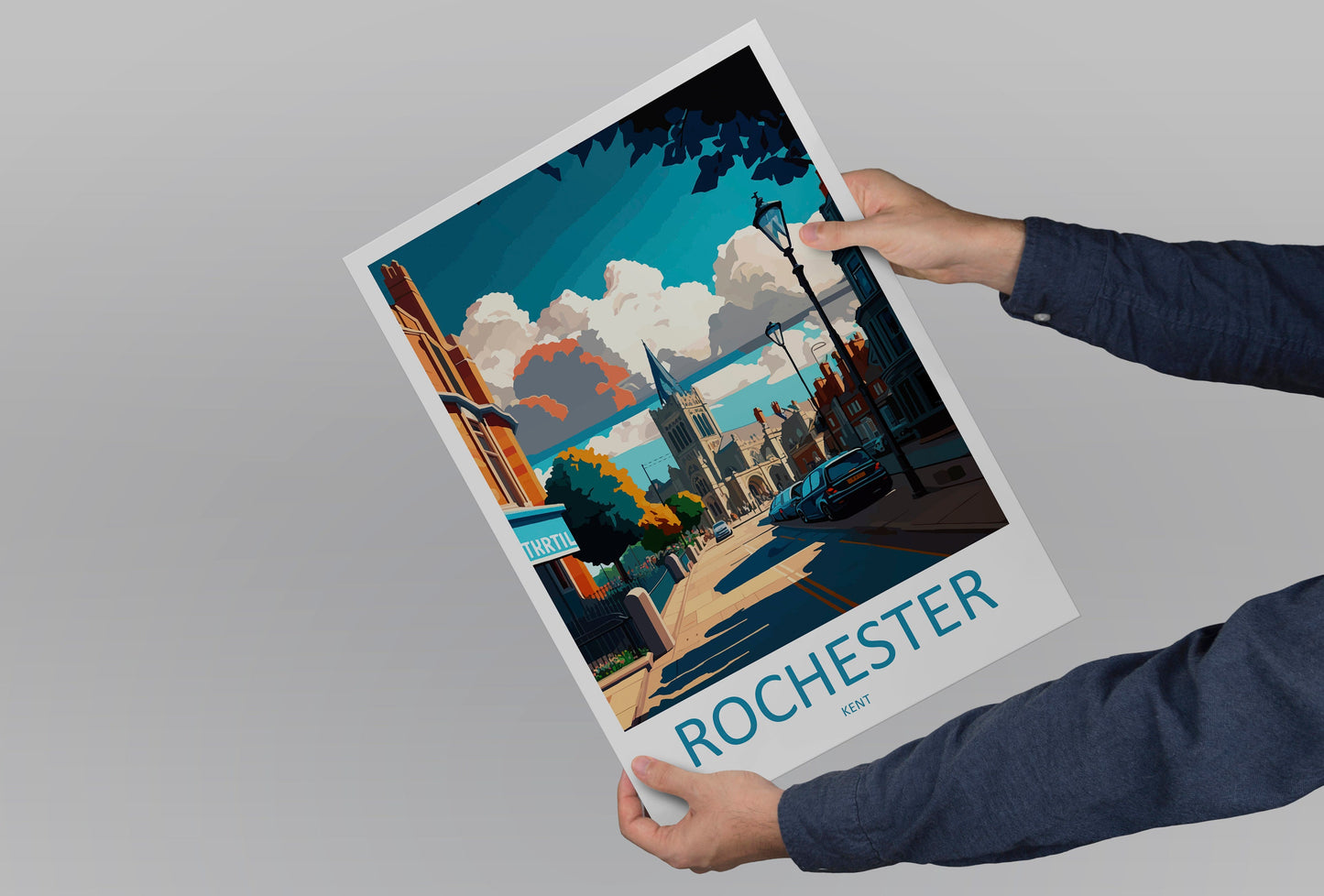 Rochester Travel Print Wall Art Rochester Wall Hanging Home Décor Rochester Gift Art Lovers England Art Lover Gift Print Artwork Kent Art