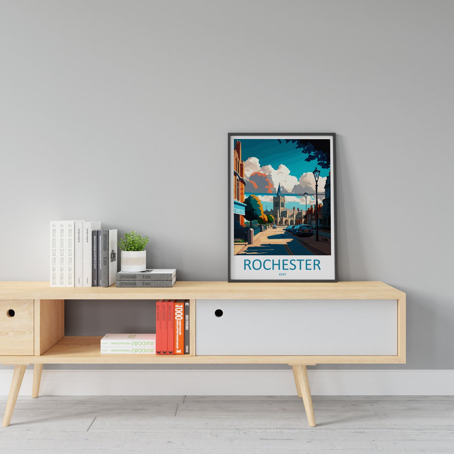 Rochester Travel Print Wall Art Rochester Wall Hanging Home Décor Rochester Gift Art Lovers England Art Lover Gift Print Artwork Kent Art