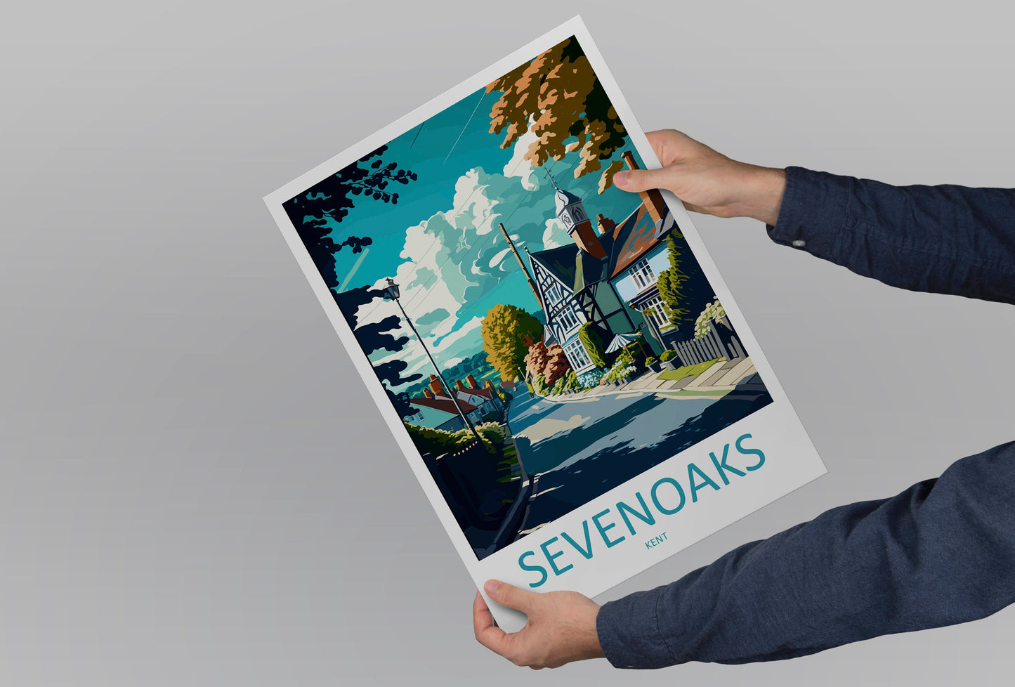 Sevenoaks Travel Print Wall Art Sevenoaks Wall Hanging Home Décor Sevenoaks Gift Art Lovers England Art Lover Gift Print Artwork Kent Art