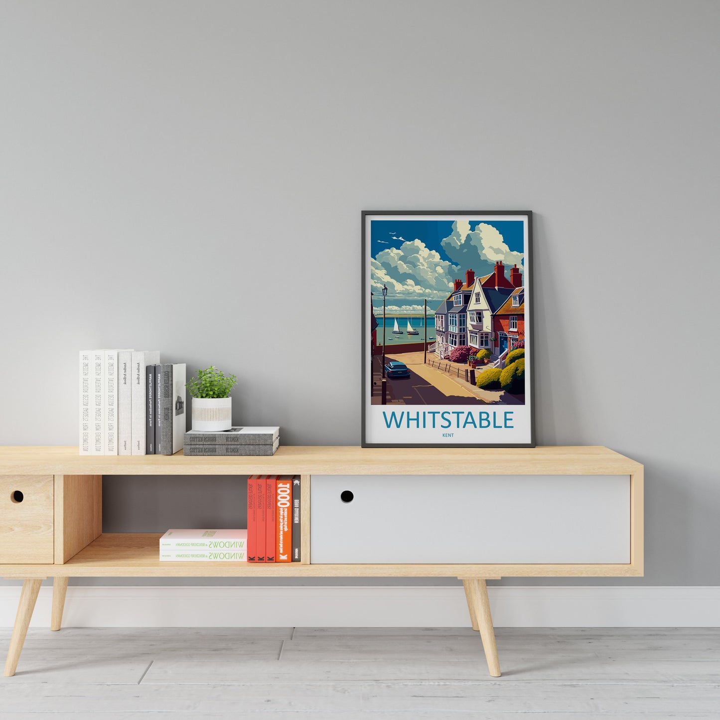Whitstable Travel Print Wall Art Whitstable Wall Hanging Home Décor Whitstable Gift Art Lovers England Art Lover Gift Print Artwork Kent Art
