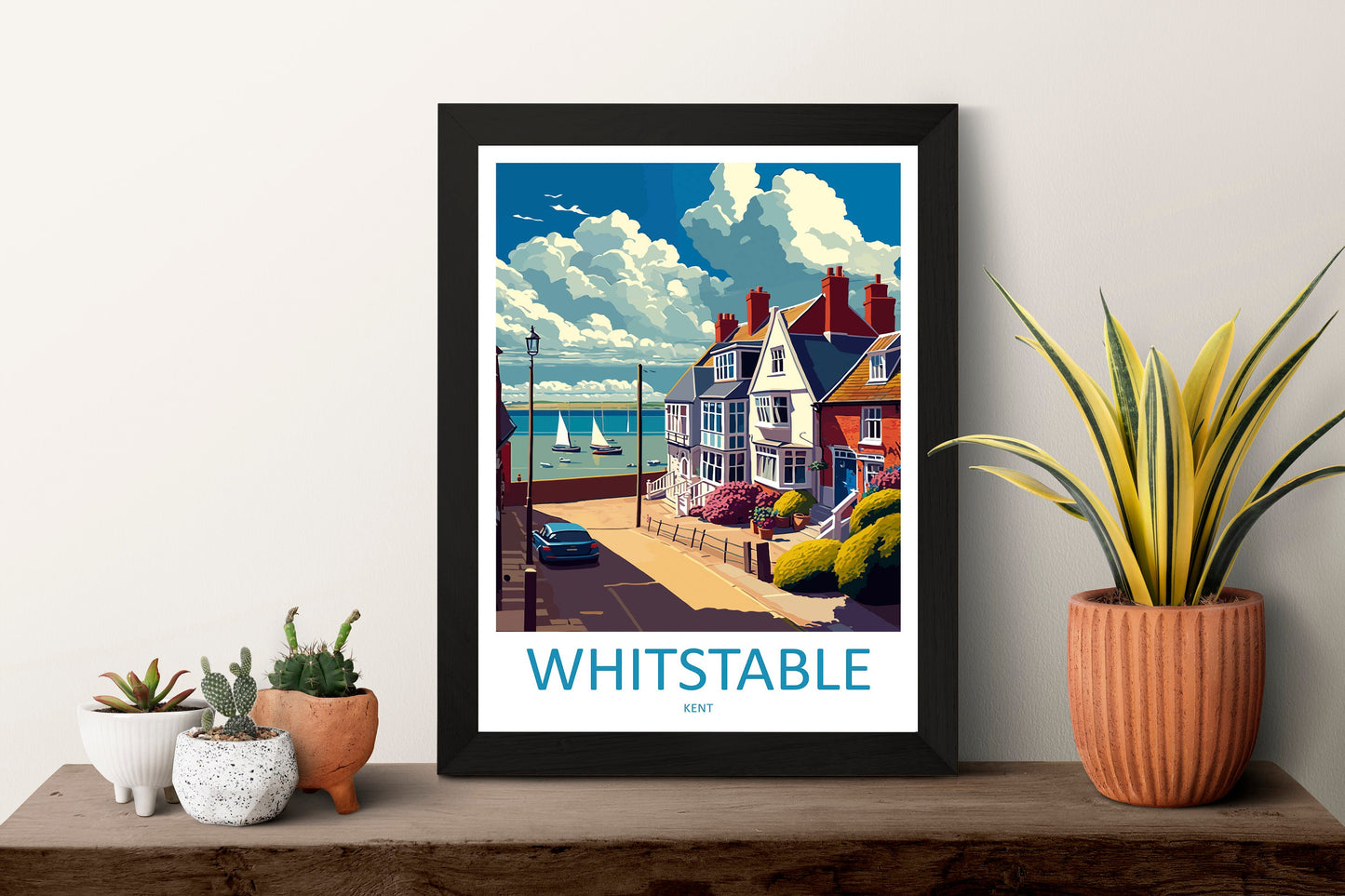 Whitstable Travel Print Wall Art Whitstable Wall Hanging Home Décor Whitstable Gift Art Lovers England Art Lover Gift Print Artwork Kent Art
