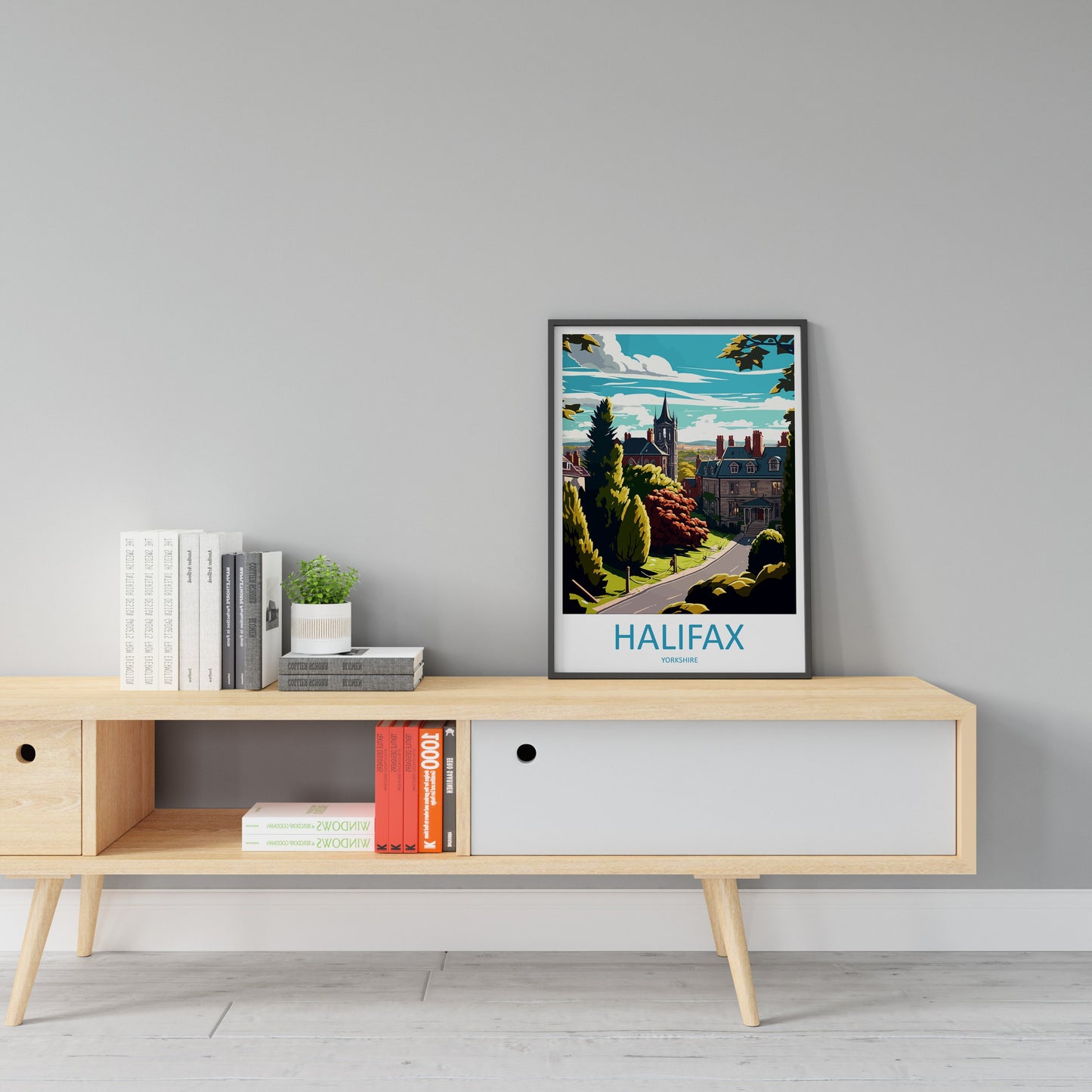 Halifax Travel Print Wall Art Halifax Wall Hanging Home Décor Halifax Gift Art Lovers England Art Lover Gift Print Artwork Yorkshire Artwork