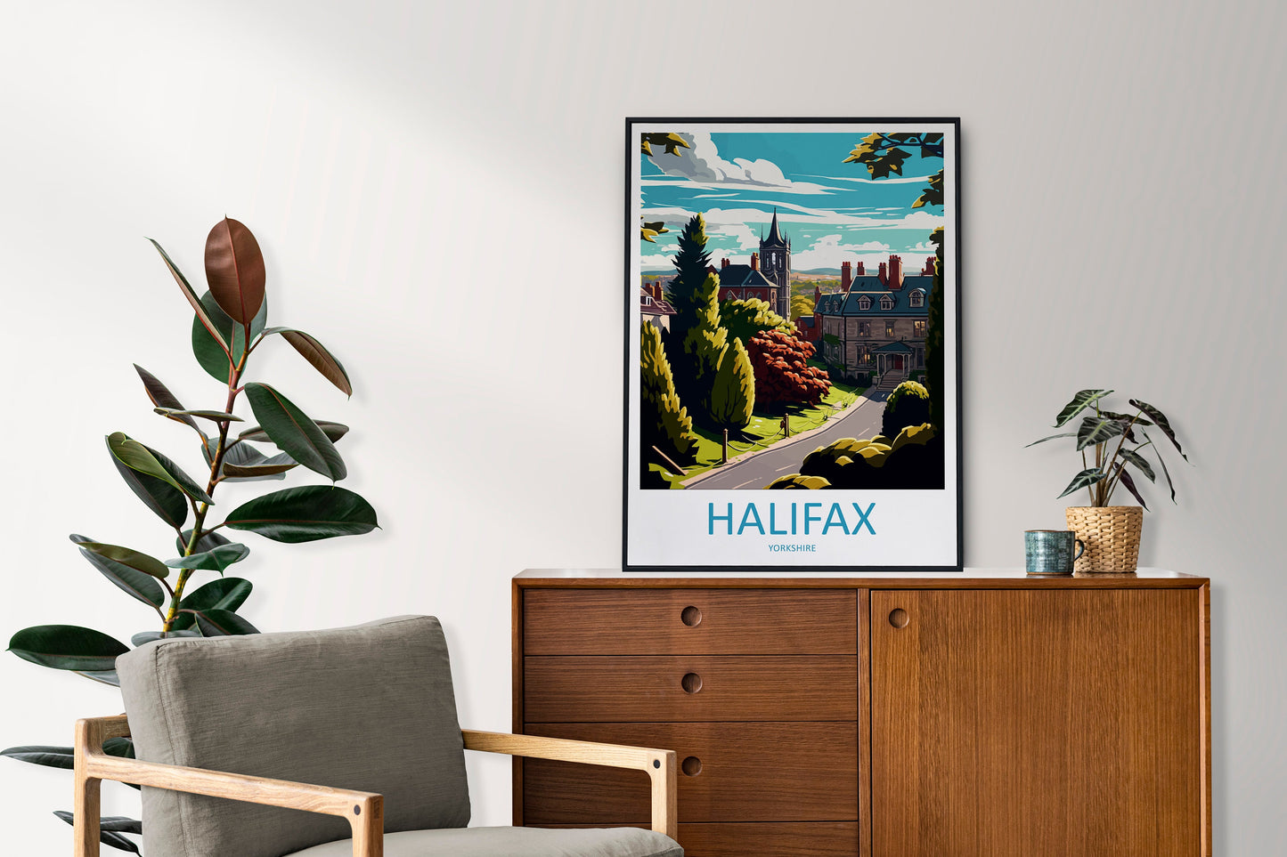 Halifax Travel Print Wall Art Halifax Wall Hanging Home Décor Halifax Gift Art Lovers England Art Lover Gift Print Artwork Yorkshire Artwork